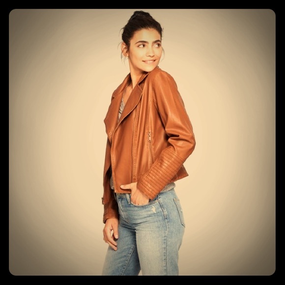 universal thread leather jacket